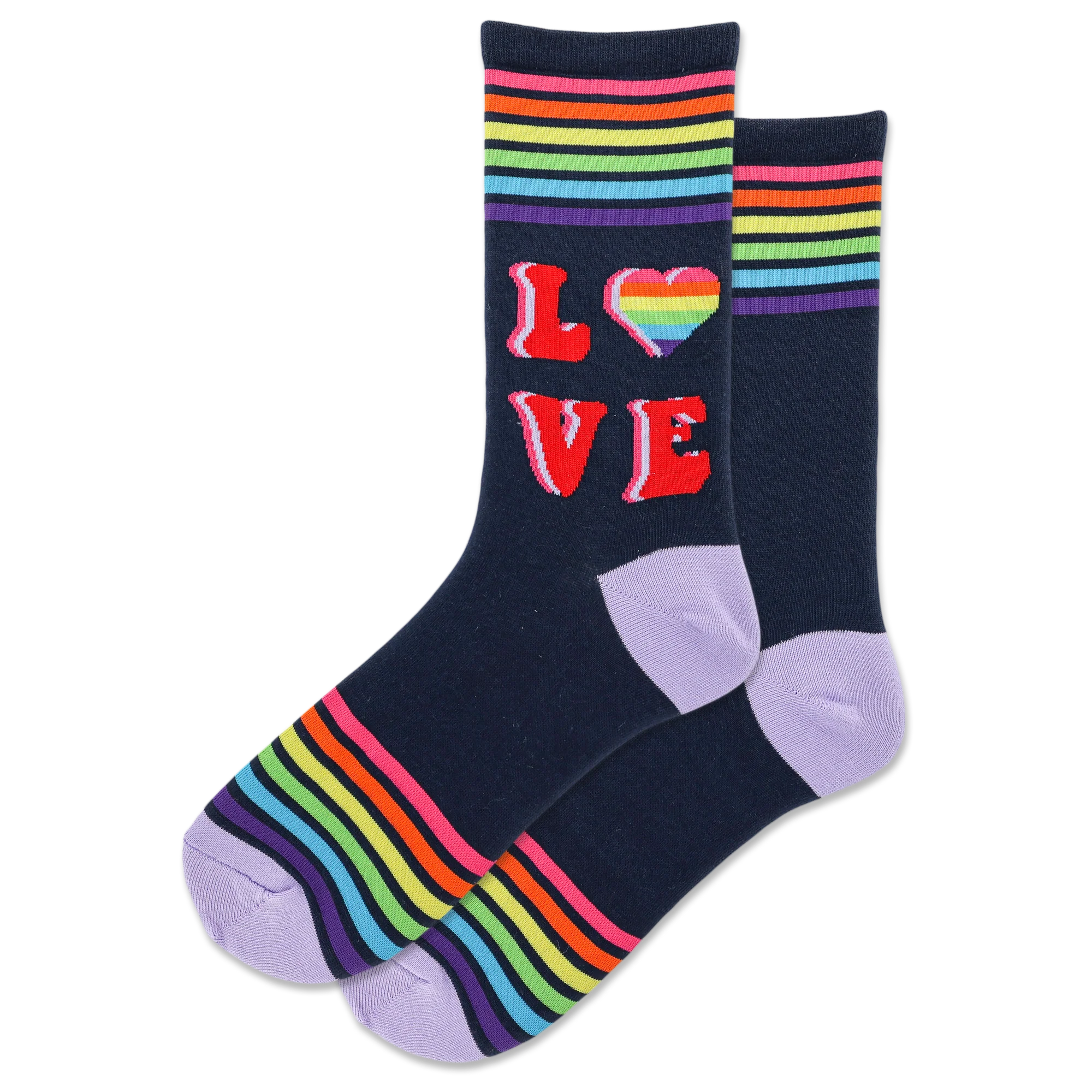 Women's Retro Love Crew Socks