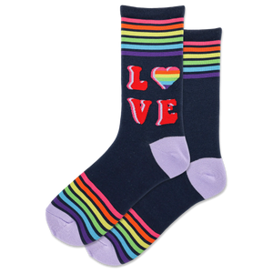 Women's Retro Love Crew Socks