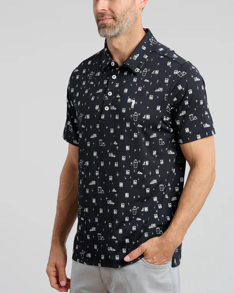 Off the Rock's Men's Golf Polo Black