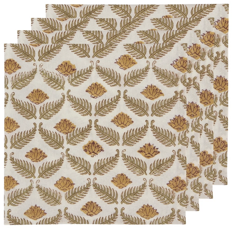 Frond Block Print Napkins