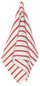 Basketweave Red Dishtowel