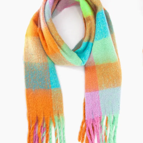 Allie Color Block Scarf Pastel