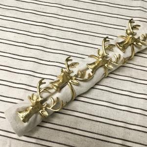 Gilded Deer Napkin Rings