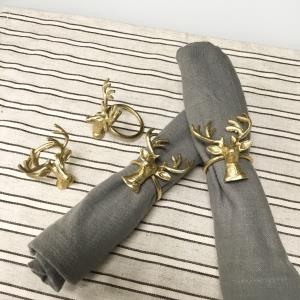 Gilded Deer Napkin Rings