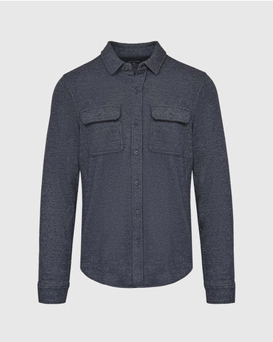 Button Up Sweater Shirt Navy