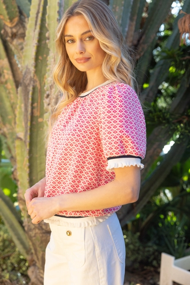 Brianna Banded Top Pink