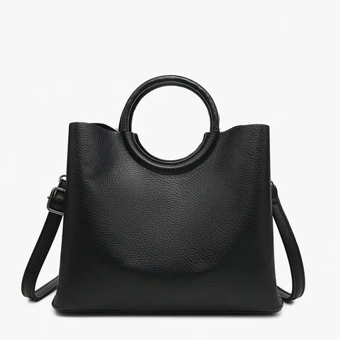 Helen Shaped Satchel Black