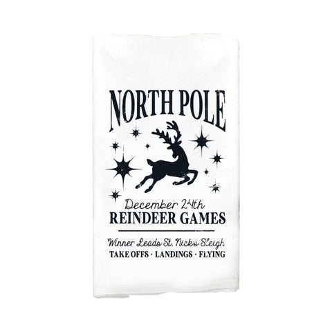 North Pole Reindeer Games Towel