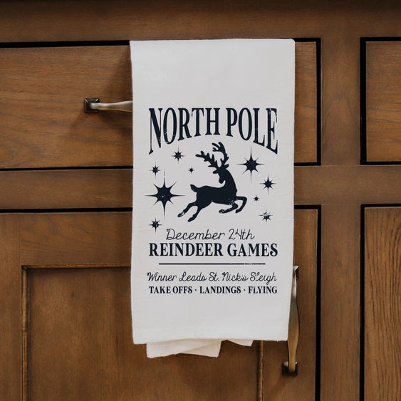 North Pole Reindeer Games Towel