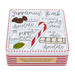 Peppermint Bark Recipe Tin Set