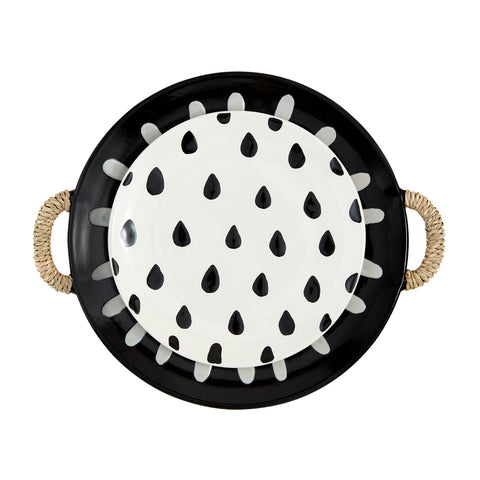 Black Patterned Platters