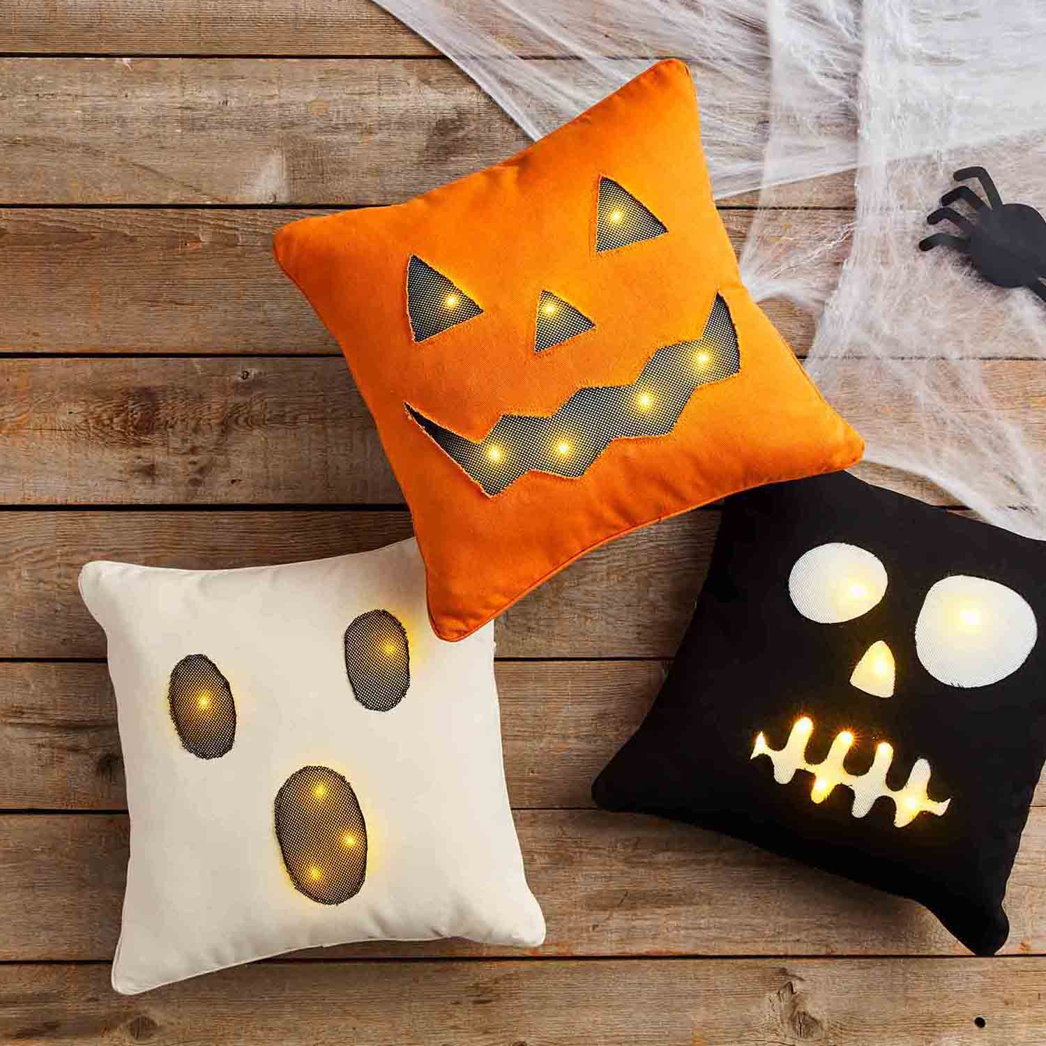 Light-Up Halloween Pillows