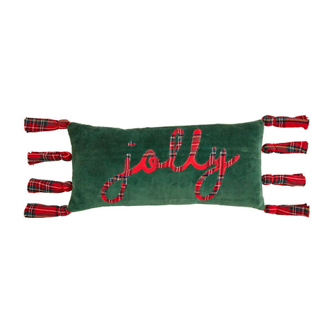 Jolly Tartan Tassel Pillow