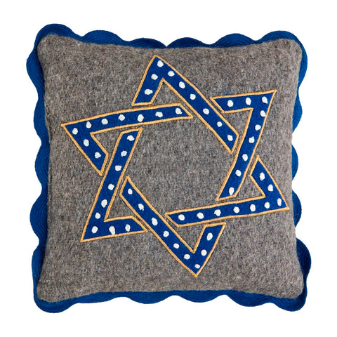 Star Of David Mini Felt Pillow