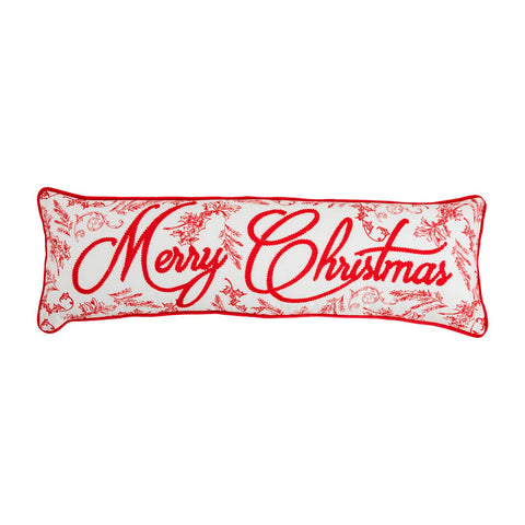 Merry Christmas Toile Pillow