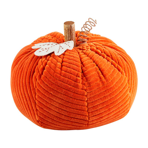 Corduroy Pumpkin Sitter Orange