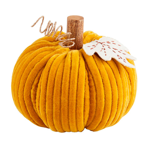 Corduroy Pumpkin Sitter Yellow