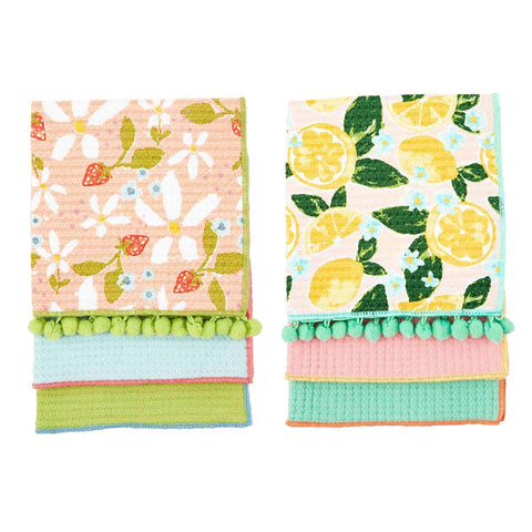 Fruity Floral Dishcloth Sets