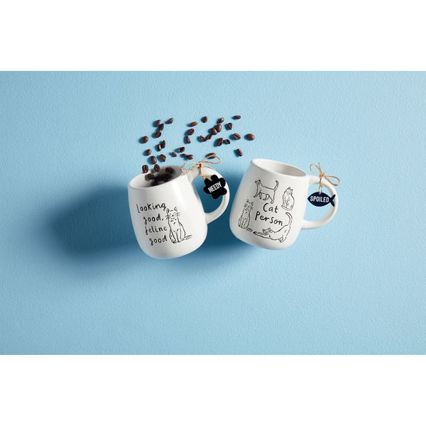 Cat Collar Charm & Mug Set - Cat Person