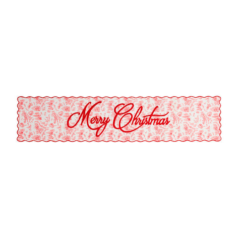 Christmas Toile Table Runner