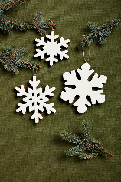 Large Enamel Snowflake Ornament