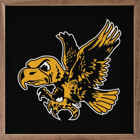 Vintage Flying Herky University of Iowa Sign