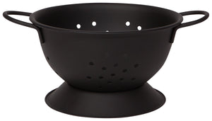 Matte Steel Black Colander Small