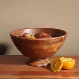 Wood Pedestal Bowl