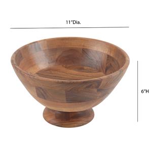 Wood Pedestal Bowl