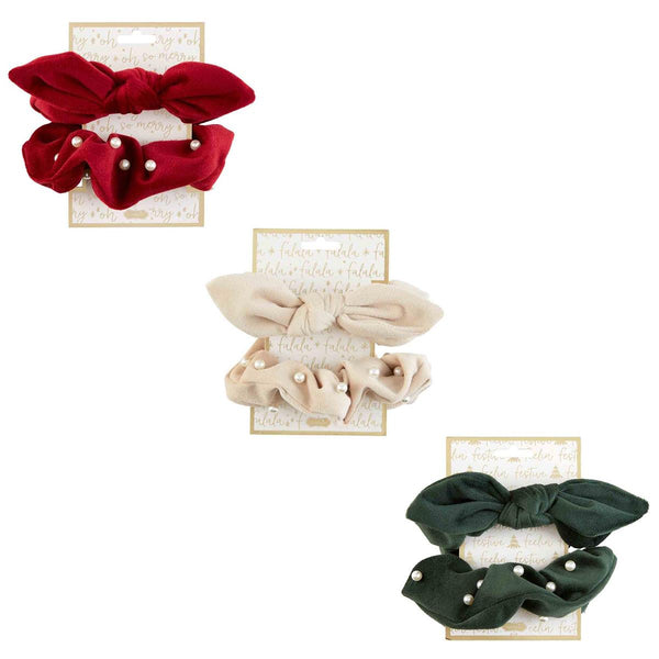 Pearl Velvet Scrunchie Sets