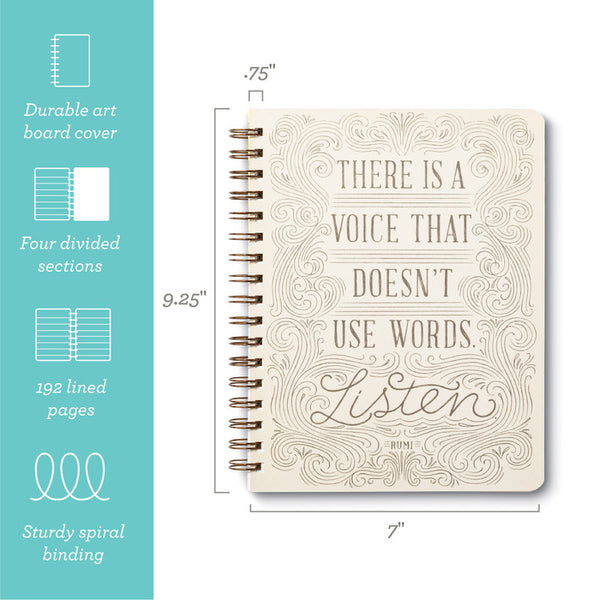 There is a voice Spiral Notebook