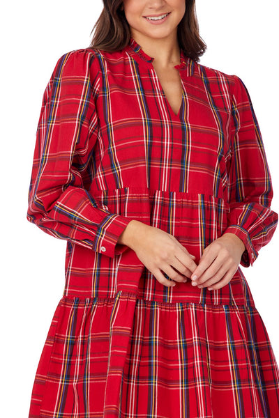 Shannon Plaid Dress Red