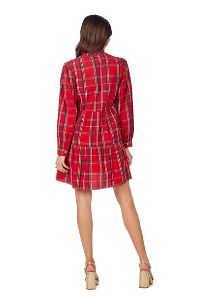 Shannon Plaid Dress Red