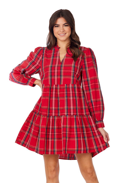 Shannon Plaid Dress Red