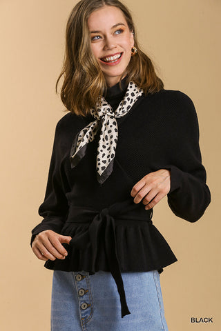 Annabelle Wrap Sweater Black