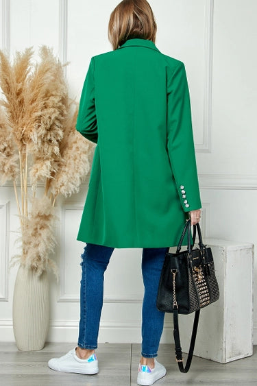 Mid Length Casual Jacket Green