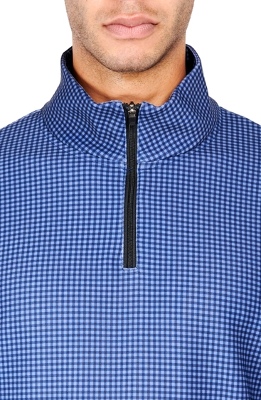 Gingham Quarter Zip