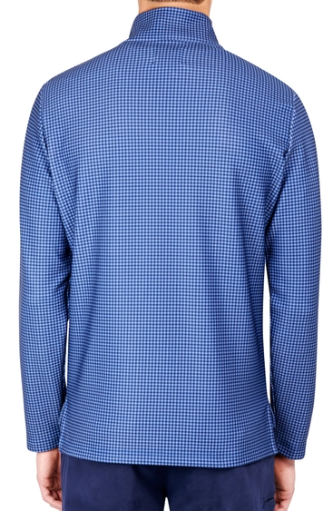 Gingham Quarter Zip