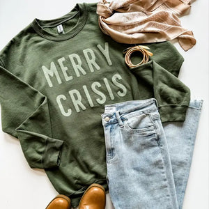 Merry Crisis Christmas Sweatshirt