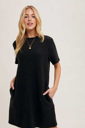 Sophie Soft T-Shirt Dress Black