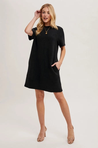 Sophie Soft T-Shirt Dress Black