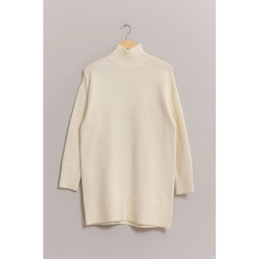 Morgan High Neck Sweater Dress Cream