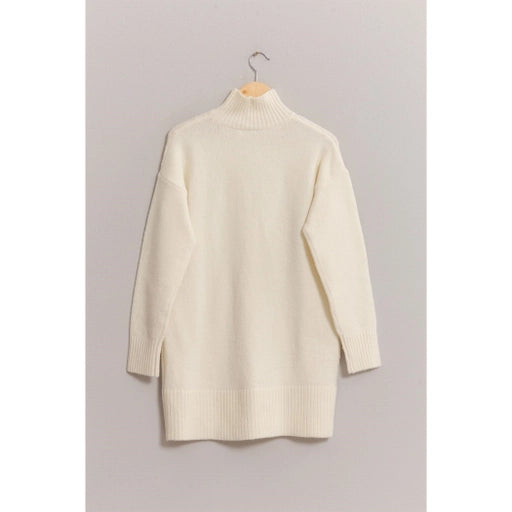 Morgan High Neck Sweater Dress Cream