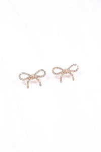 Laura May Cz Bow Earring Gold