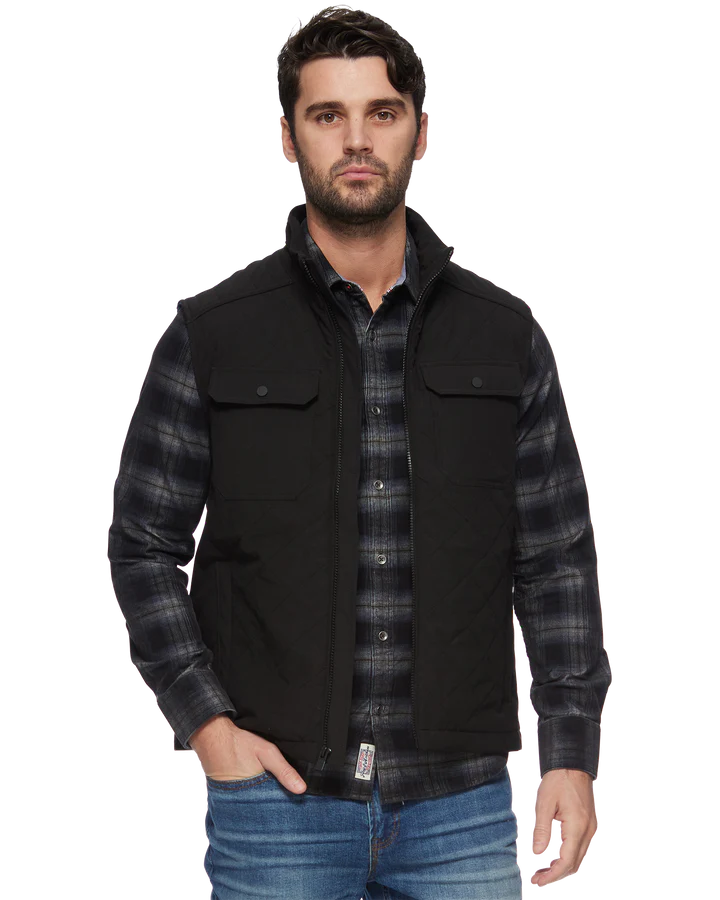 Chaplin Lined Quilted Vest Black