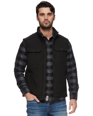 Chaplin Lined Quilted Vest Black