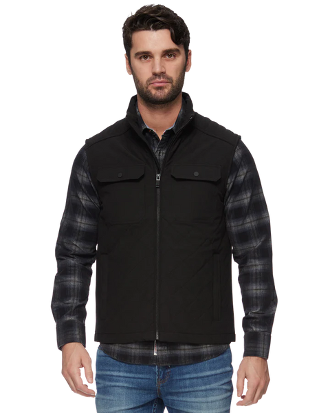 Chaplin Lined Quilted Vest Black