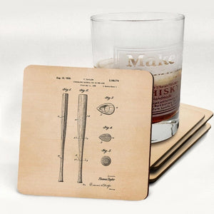 Baseball Bat 1939 Patent Drink Coaster