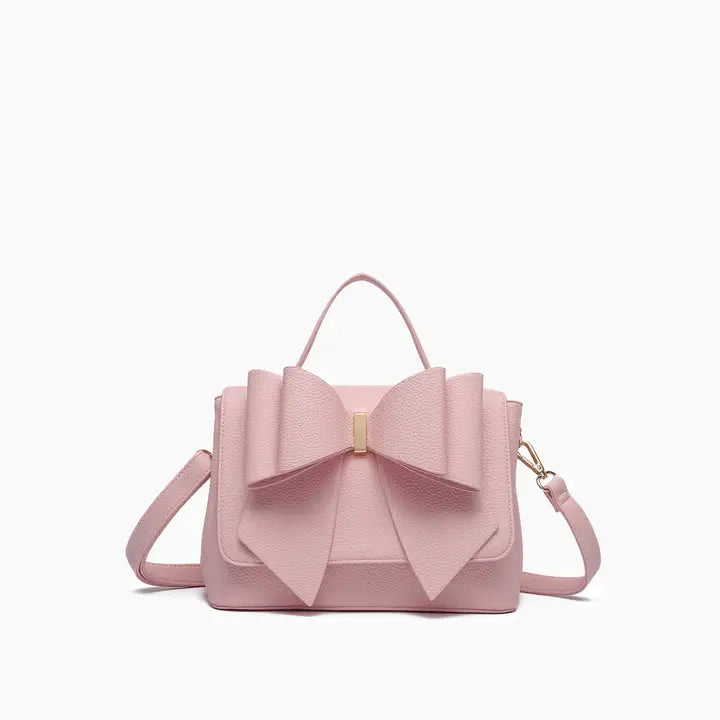 Eva Double Bow Crossbody Blush