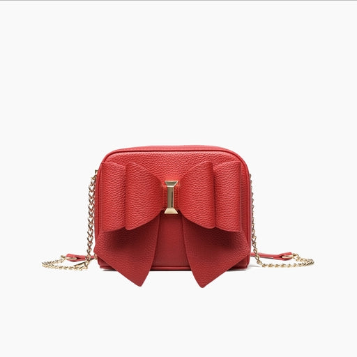 Chloe Bow Mini Crossbody Bag Red